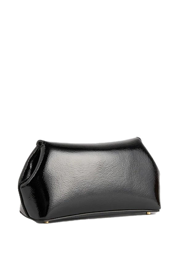 Totême T-lock Naplack Mini Clutch Bag In Black