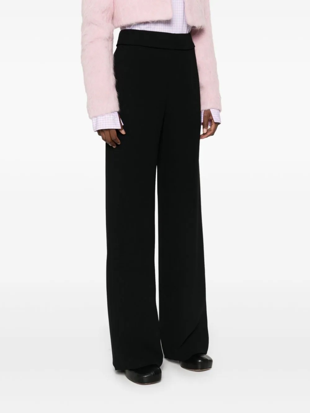 Dries Van Noten Elastic Waist Casual Pants In Black