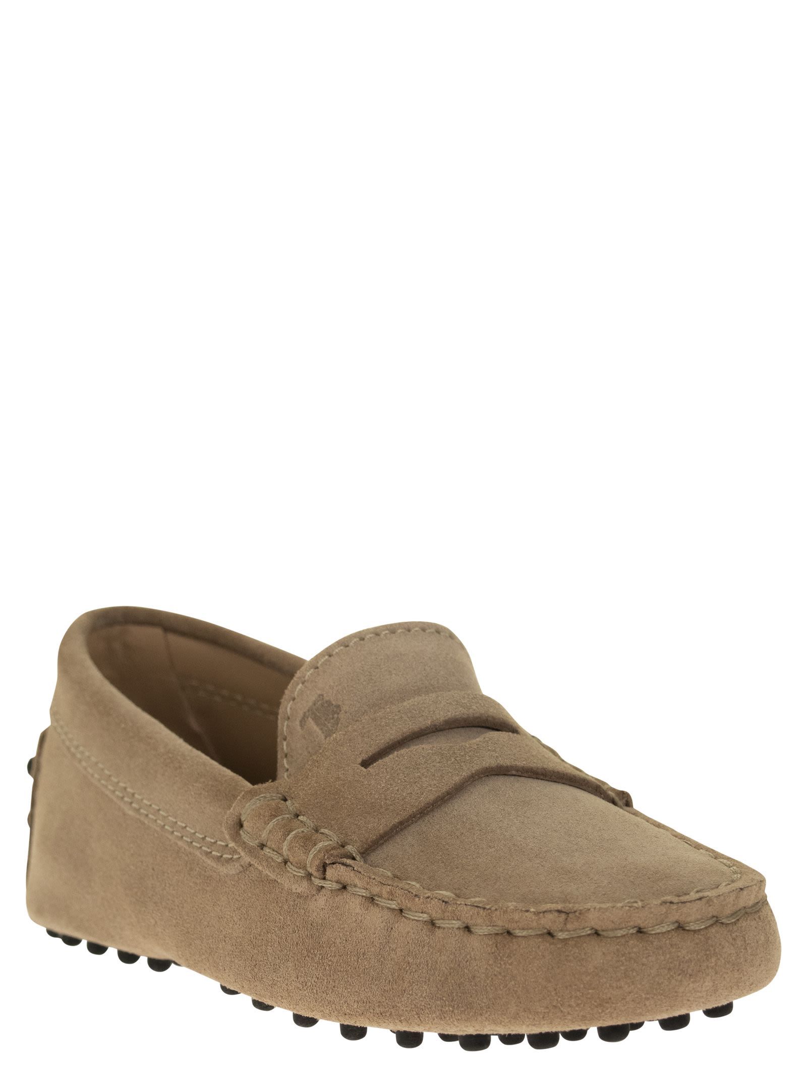 Tod's Slip-on Suede Loafers In Brown