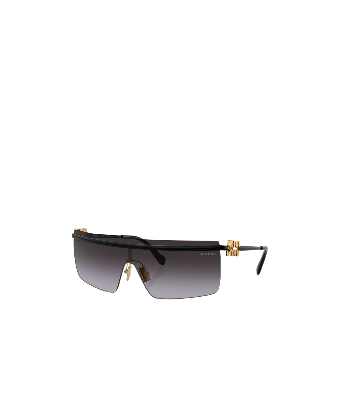 Miu Miu Logo Sunglasses In Black