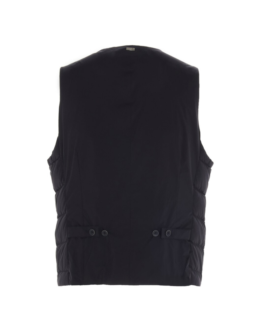 Shop Herno Zipped Gilet Jacket In Black
