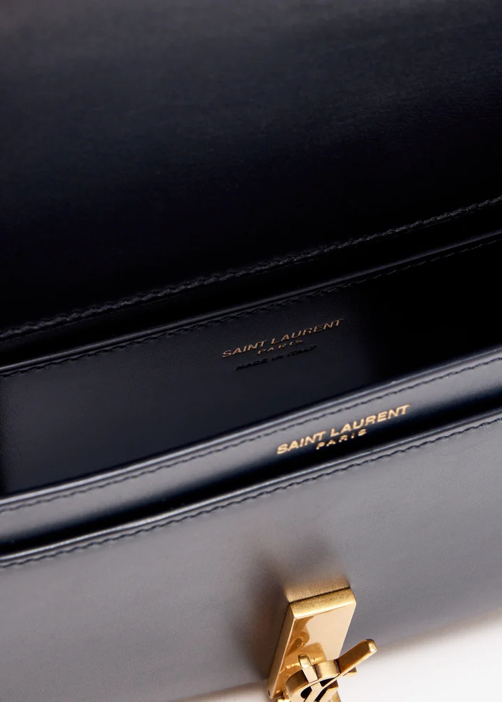 Saint Laurent Logo Shoulder Bag In Blue
