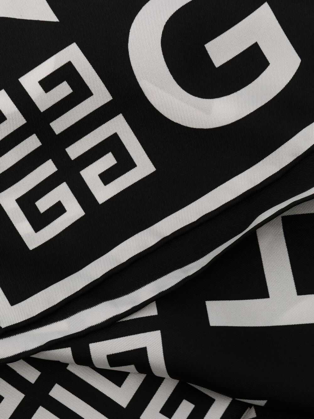 Shop Givenchy 4g Scarf In Silk In Gray
