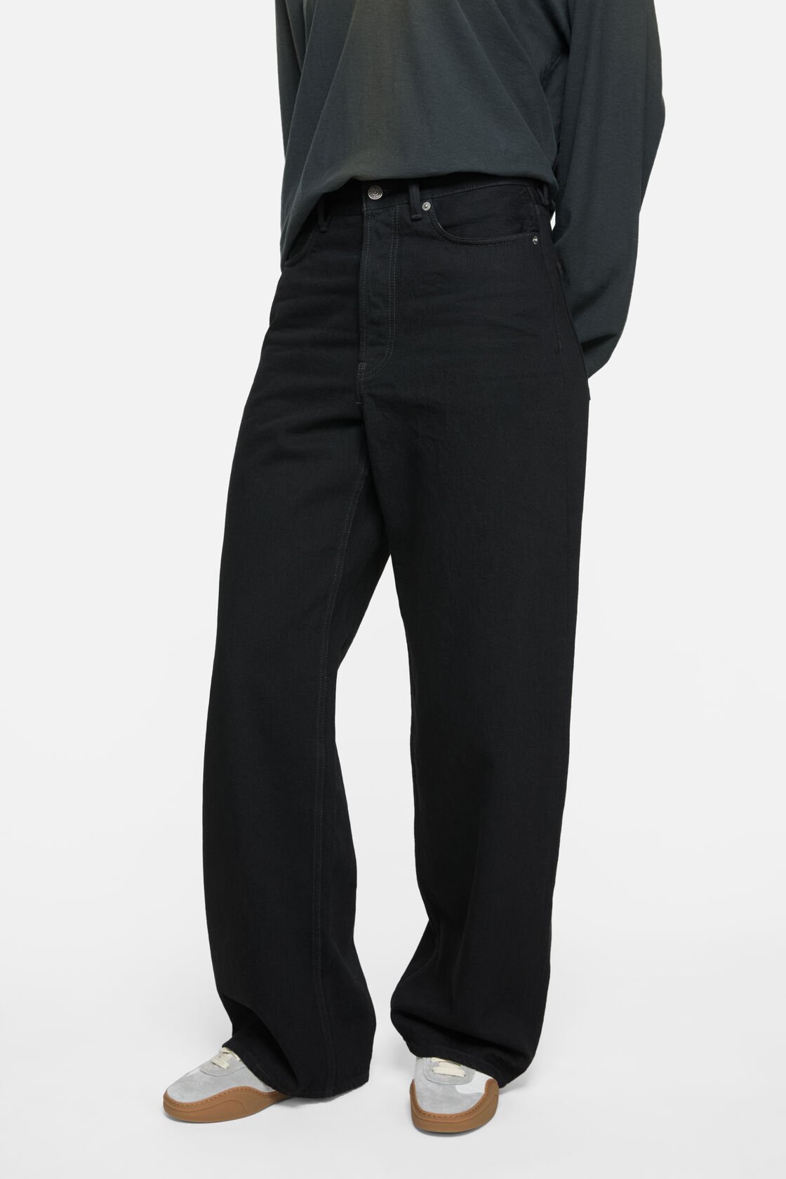 Acne Studios Jeans With Belt Loops In Black
