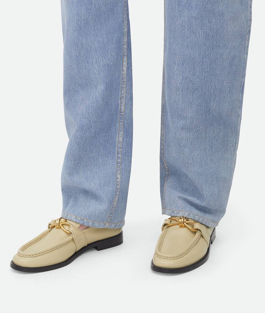 Bottega Veneta Calfskin Alstaire Loafers In Nude