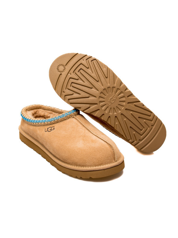 Ugg Tasman Suede Flat Mules In Brown