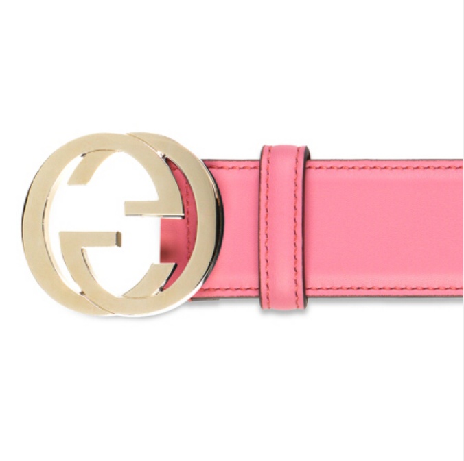 Gucci Double G Buckle Belt In Pink