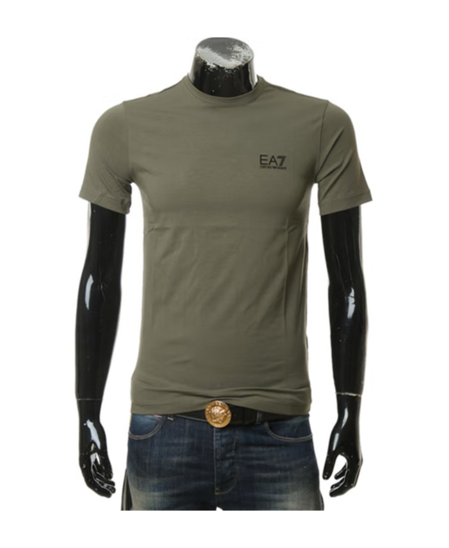 Ea7 Pima Cotton Core Identity T-shirt In Green