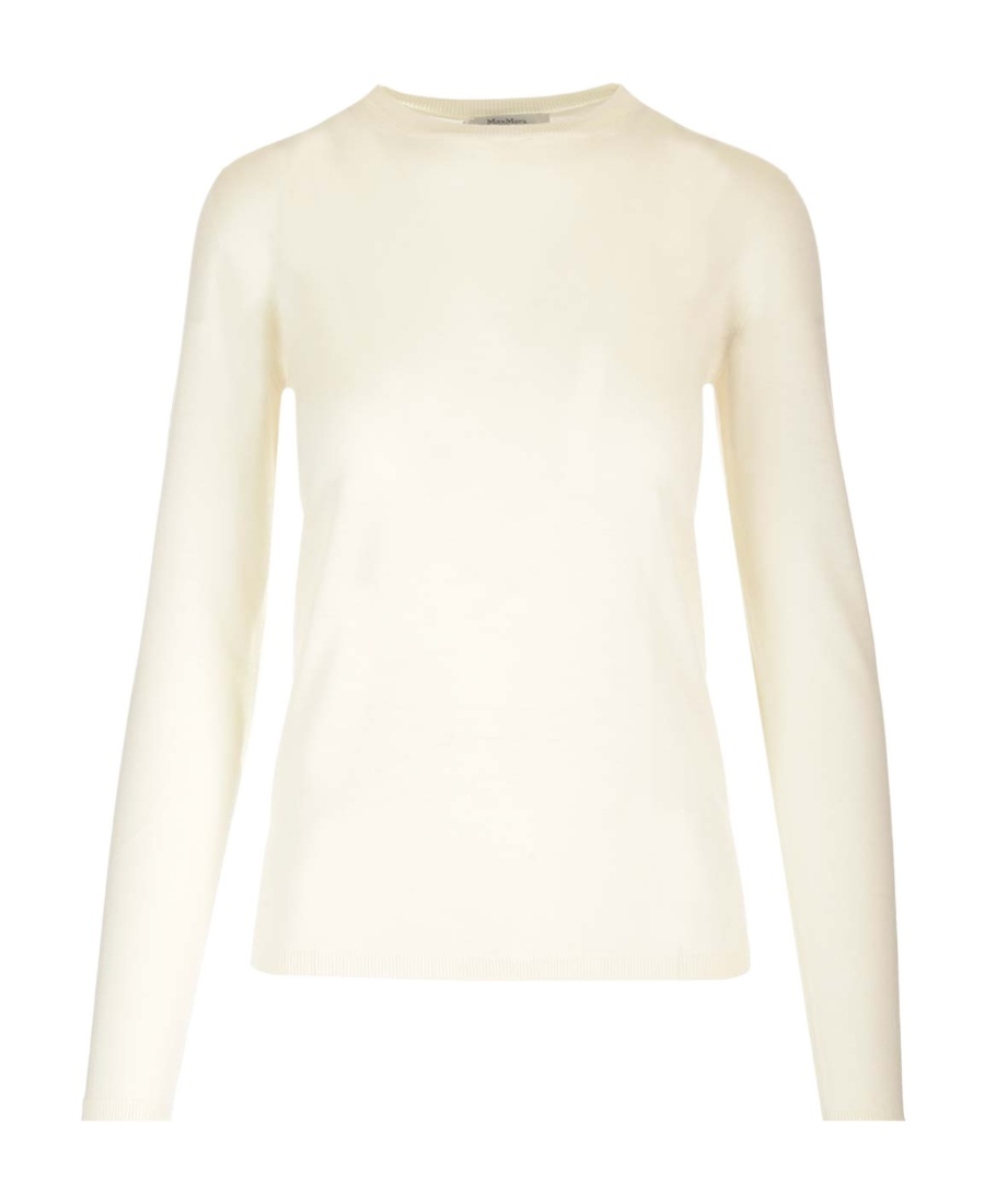 Max Mara Cashmere Long-sleeve Top In White