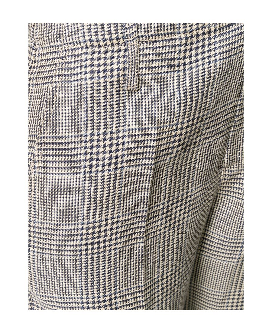 Brunello Cucinelli Check Trousers In Gray