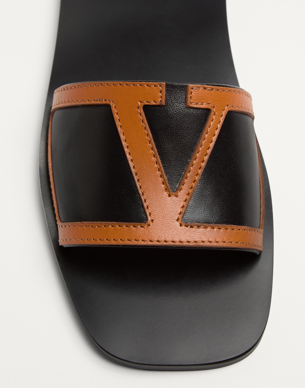 Valentino Viva Superstar Slide Sandal In Nappa Leather In Black