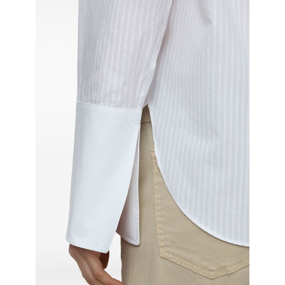 Shop Closed Striped Blouse In White