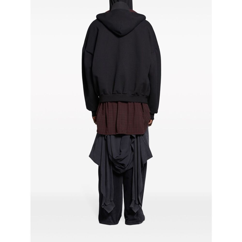 Balenciaga Unity Sports Icon Layered Oversized Hoodie In Black