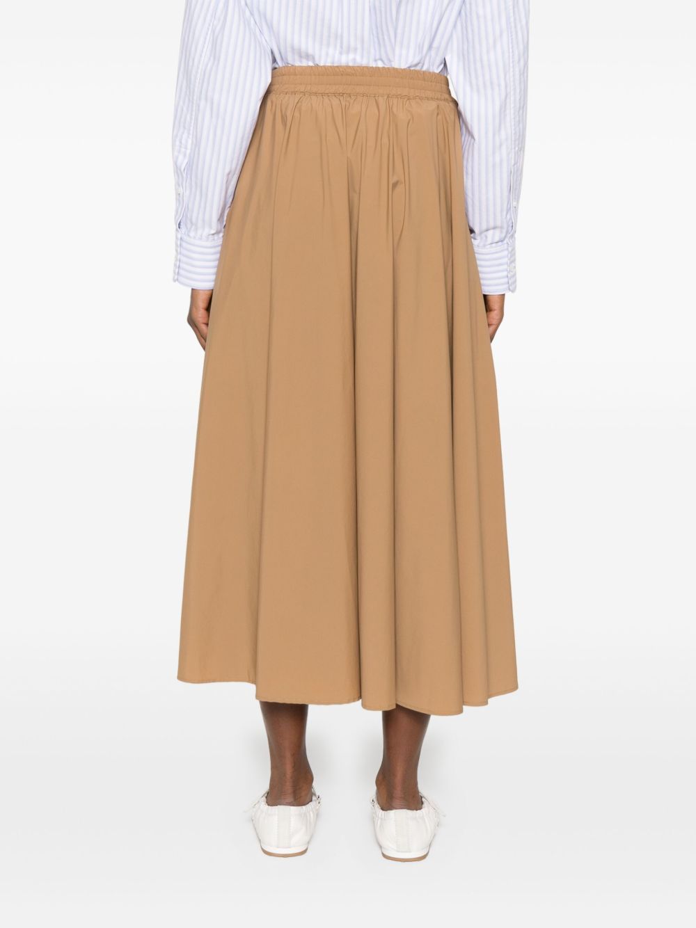 Herno A-line Midi Skirt In Brown