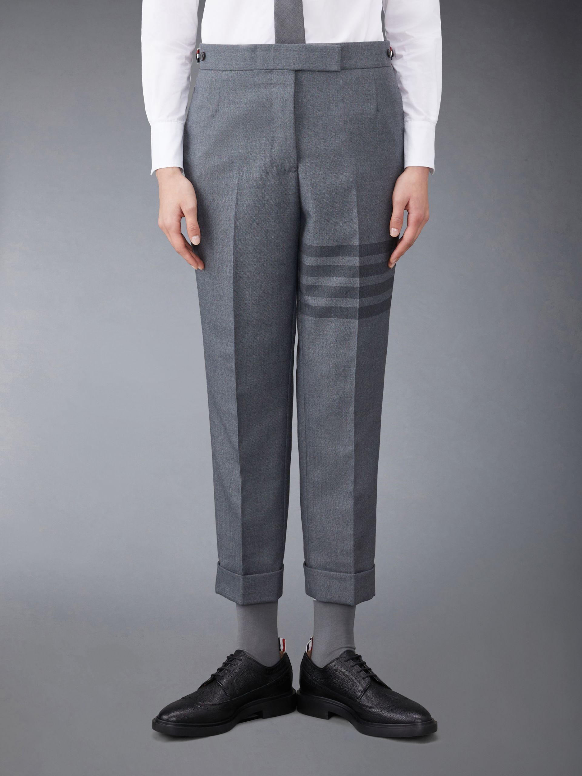 Thom Browne Low Rise School Uniform Skinny Trousers In Black