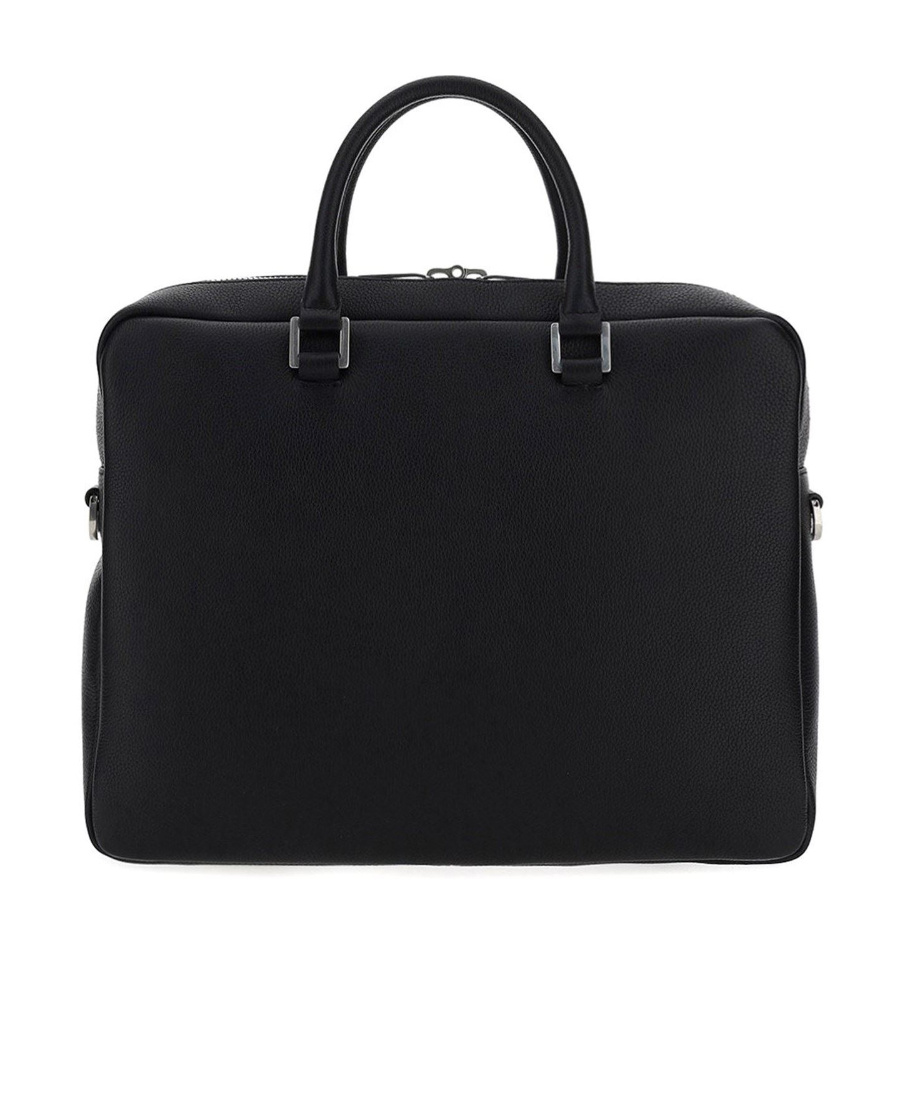 Saint Laurent Pebbled-texture Messenger Bag In Black