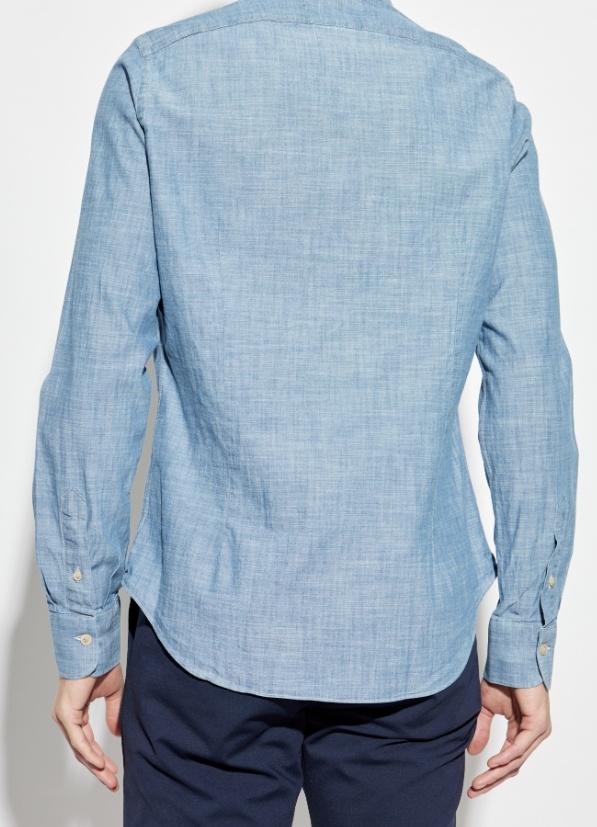 Shop Eleventy Cotton Shirt In Blue