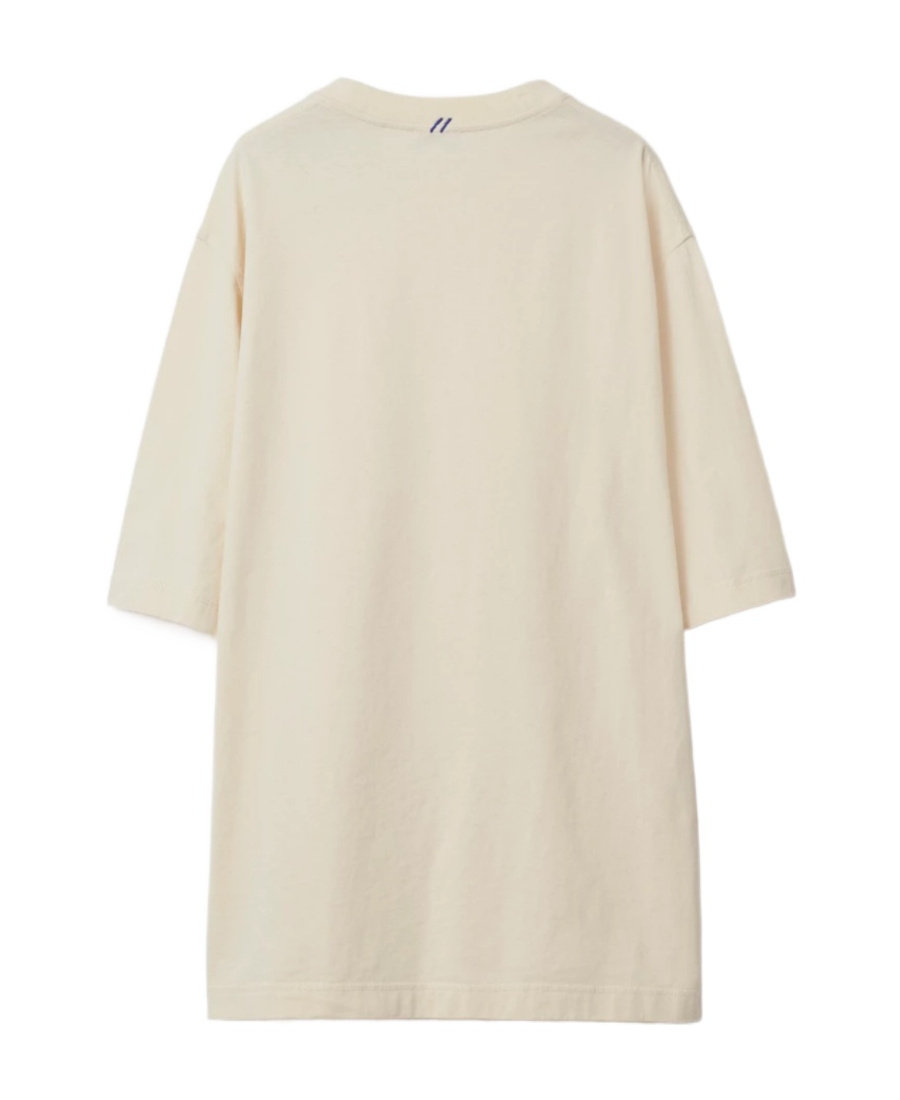 Burberry White Crewneck T-shirt With Equestrain Knight Patch In Cotton Man In White