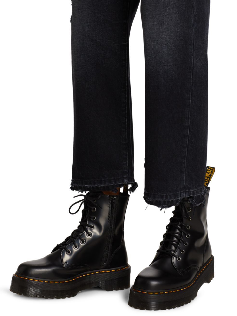 Shop R13 Logo Patch Boyfriend Jeans In Black