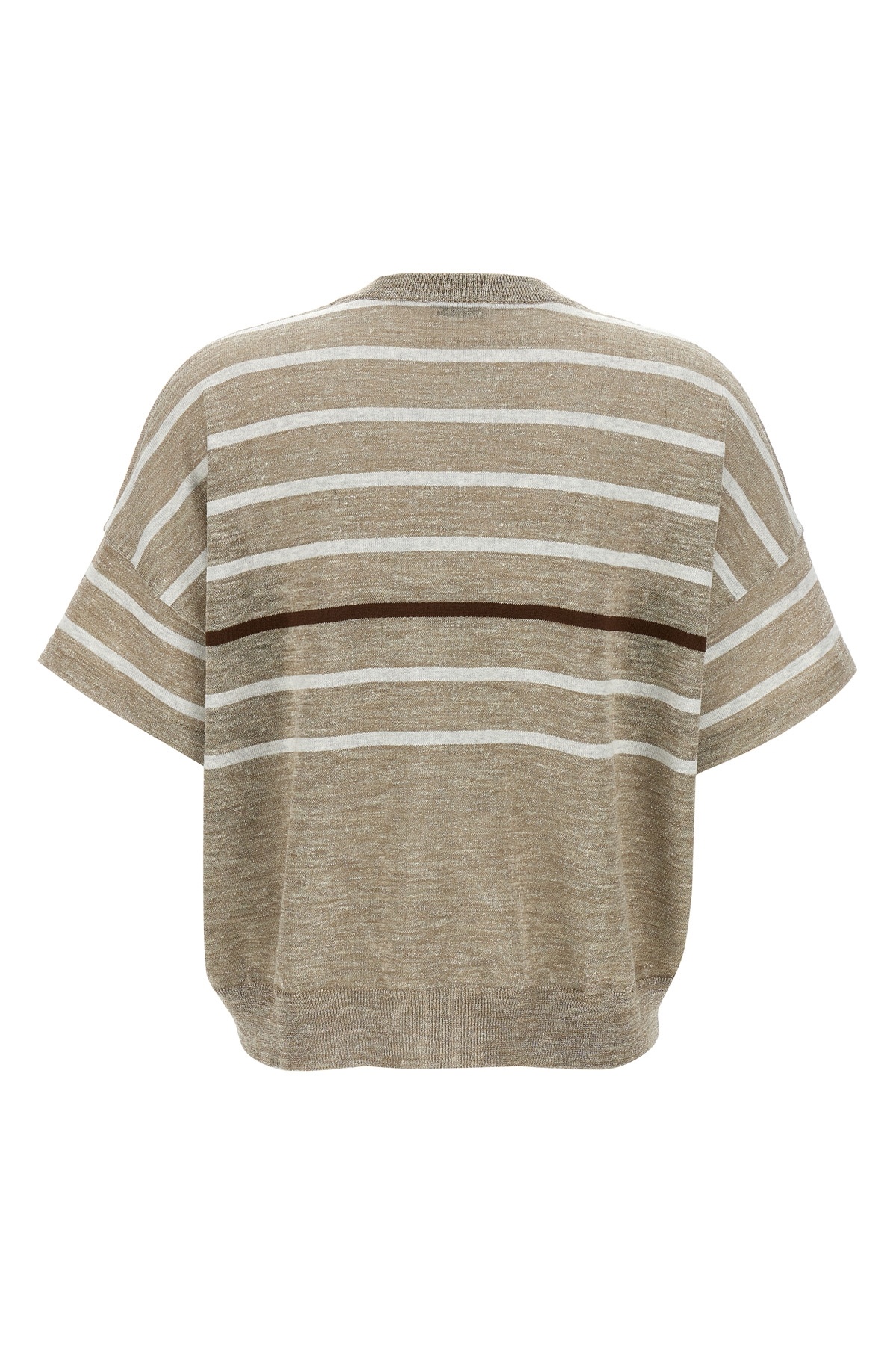 Shop Brunello Cucinelli Lurex Sweater In Nude