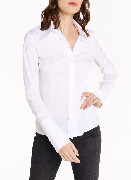 Patrizia Pepe Classic Button-up Shirt In White