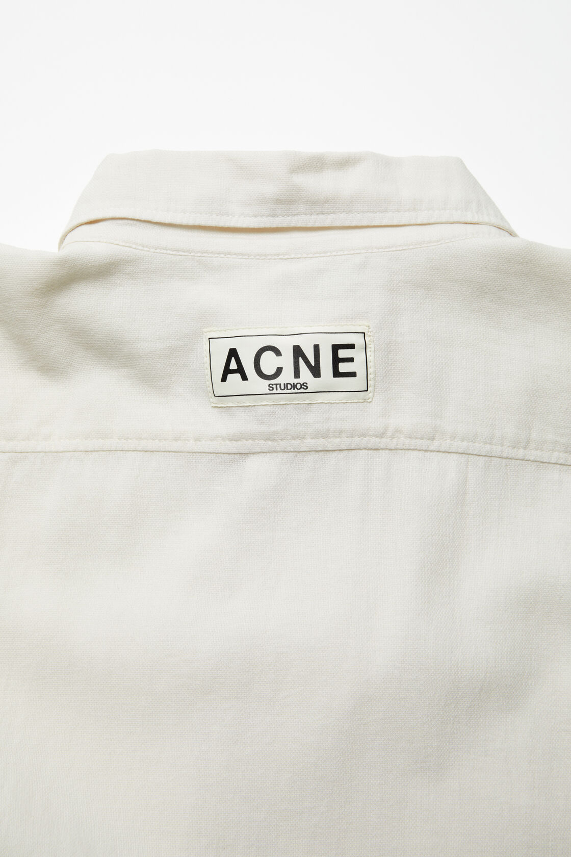 Acne Studios Logo-patch Cotton Shirt In White
