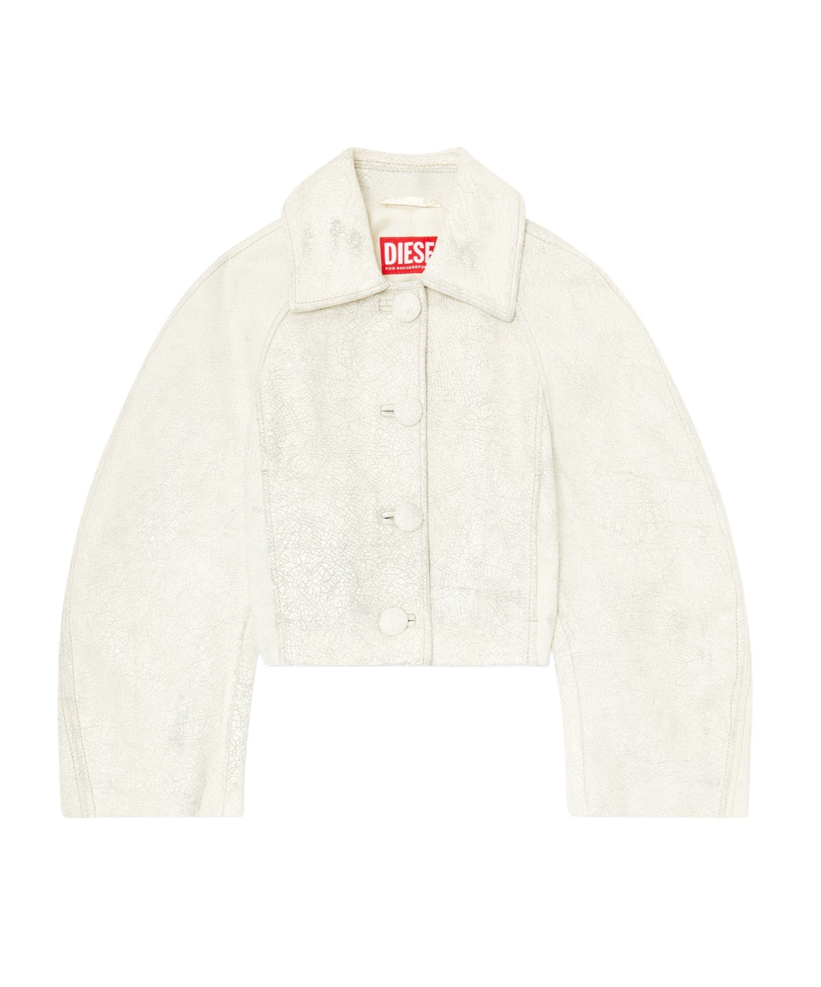 Diesel Short Cocoon Jacket In Neutral