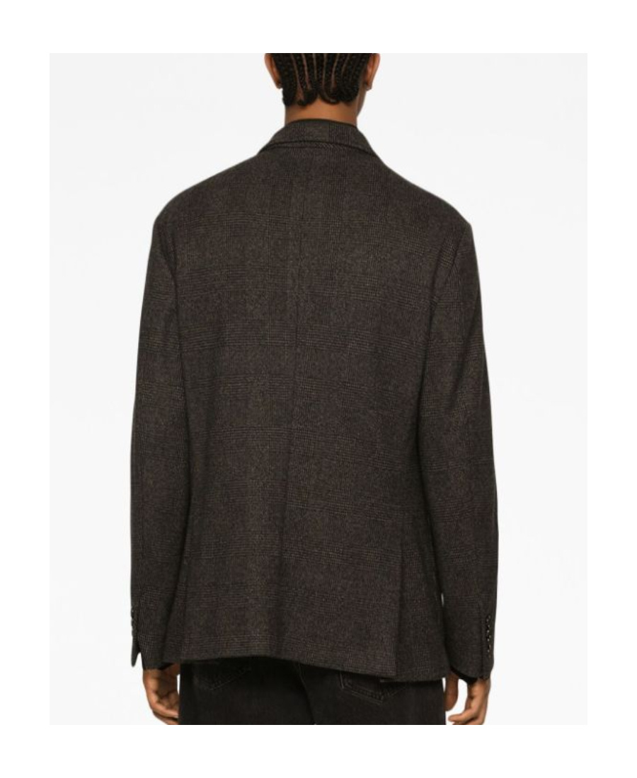 Dolce & Gabbana Prince Of Wales Check Pattern Blazer In Black