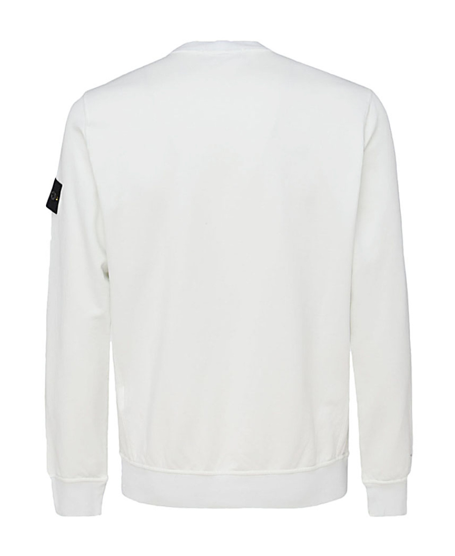 Stone Island Compass-badge Jersey-knit Jumper In White