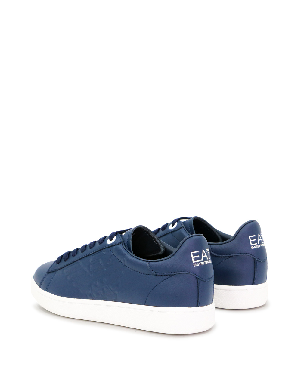 Ea7 Logo Lace Up Casual Sports Shoes In Blue