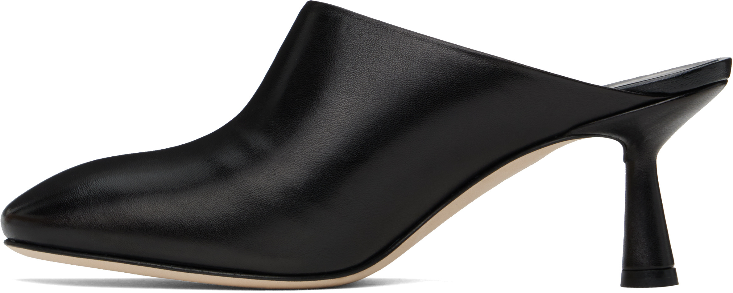 Aeyde Mila Nappa Leather Mules In Black