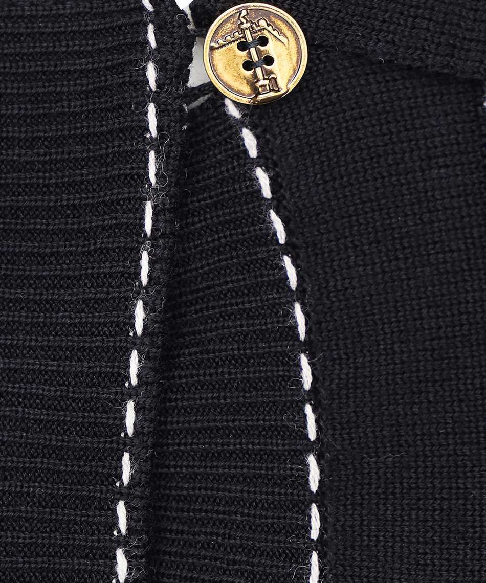 Ferragamo Knitted Wool Polo Shirt In Black