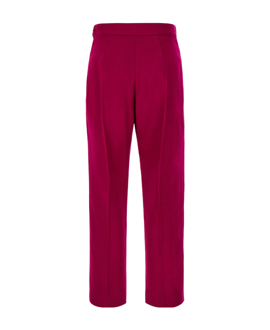 Fendi Trousers Wool Blend Front Crease In Red