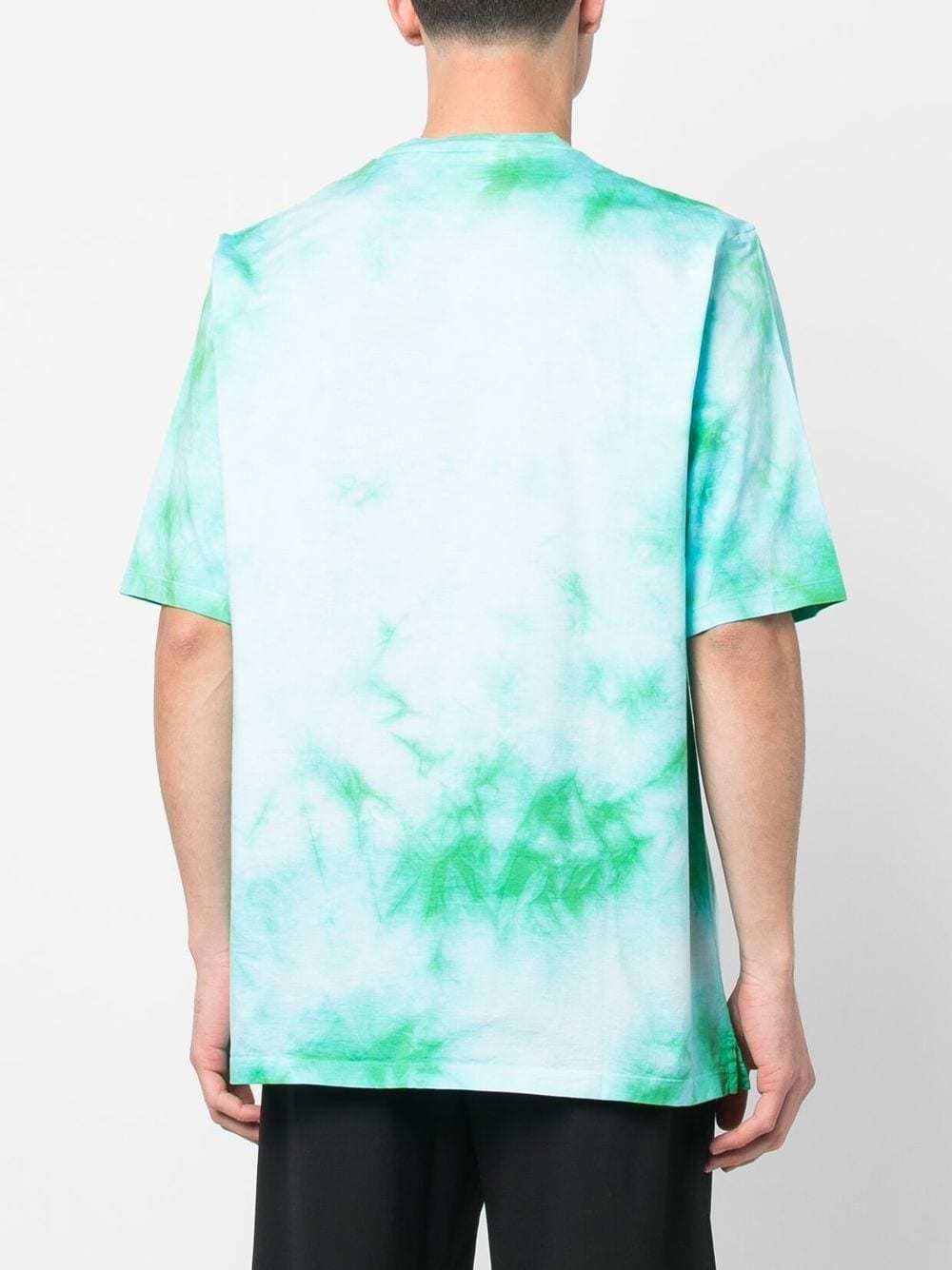 Dsquared2 Logo-print Tie-dye T-shirt In Blue