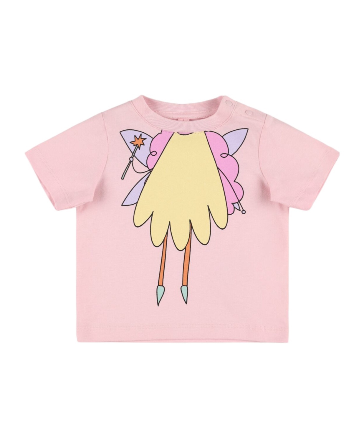 Stella Mccartney Printed Cotton Jersey T-shirt In Pink
