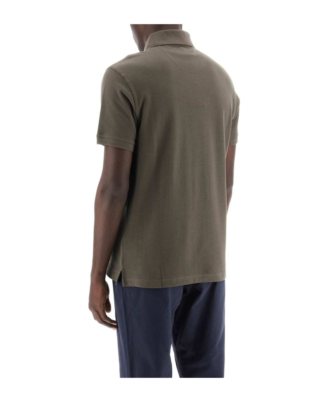 Barbour Embroidered Logo Polo Sports In Green