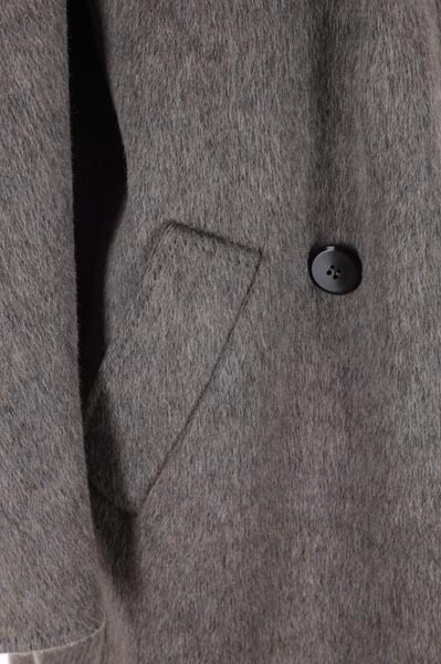 Max Mara Double-breasted Long-sleeved Coat In Gray
