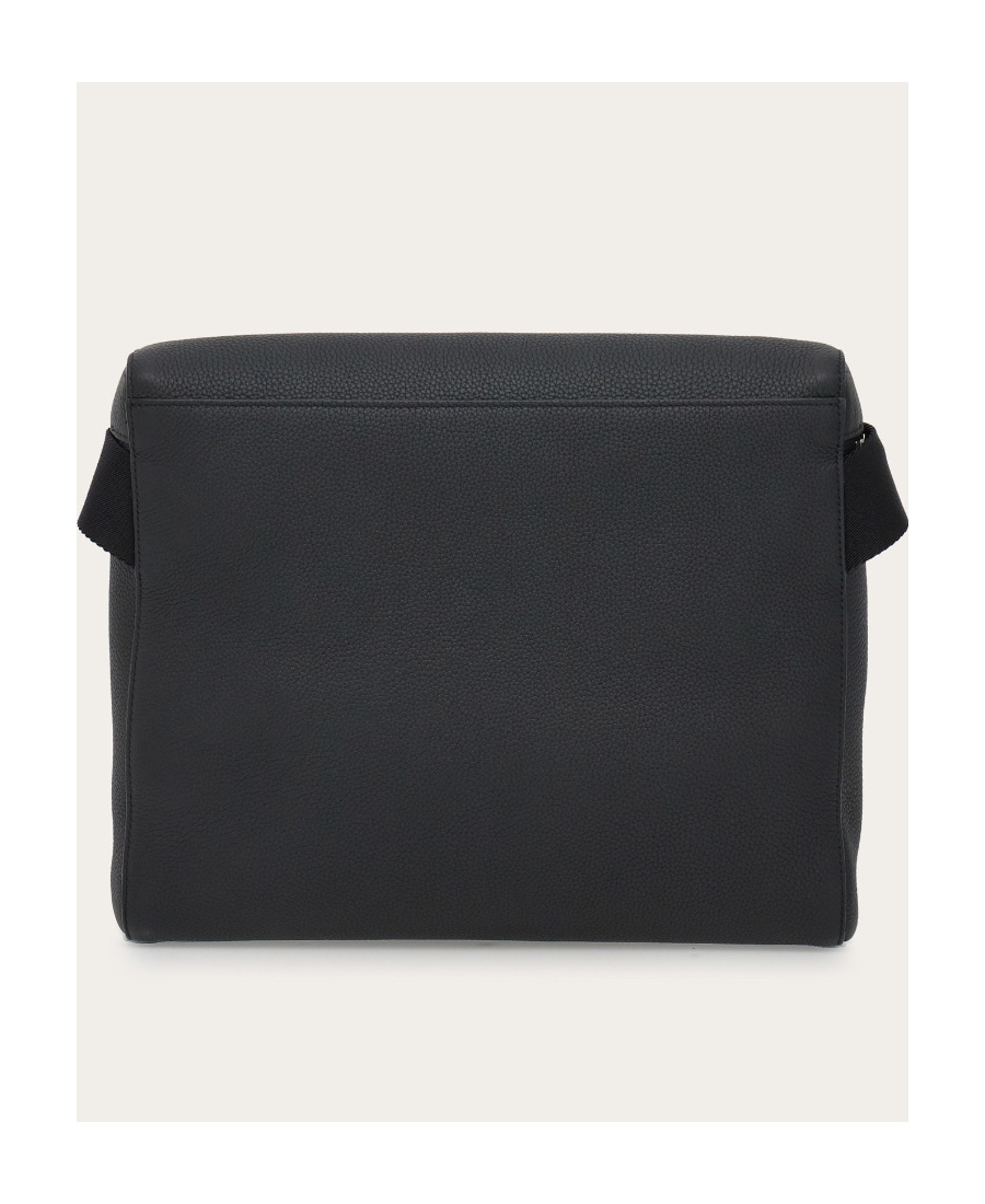 Ferragamo Embossed Satchel In Black