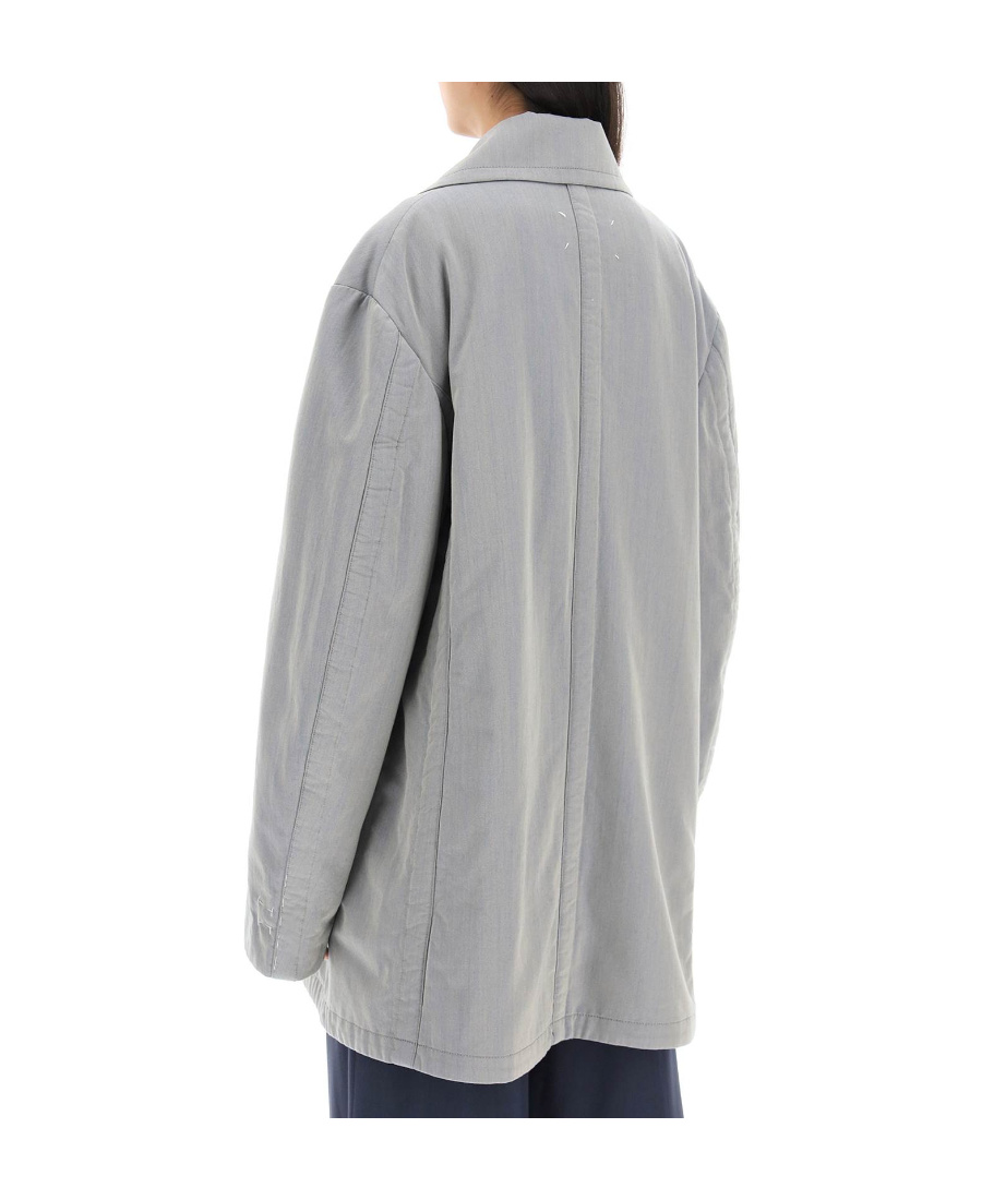 Maison Margiela Double-breasted Blazer In Gray