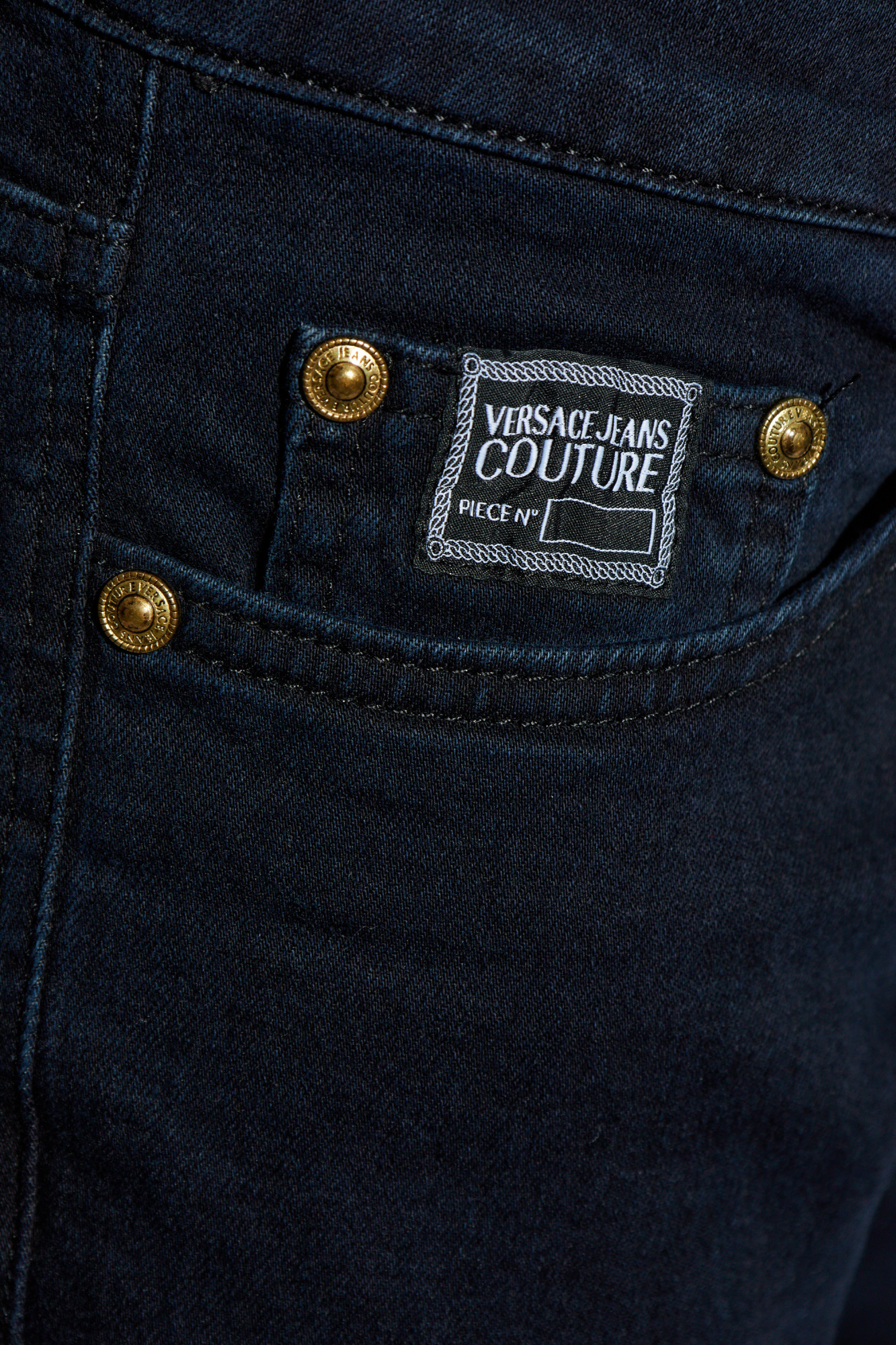 Versace Jeans Belt-loop Jeans In Black