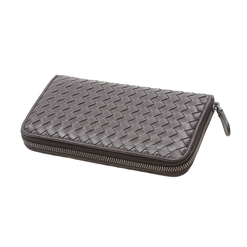 Bottega Veneta Large Zipper Wallet In Black