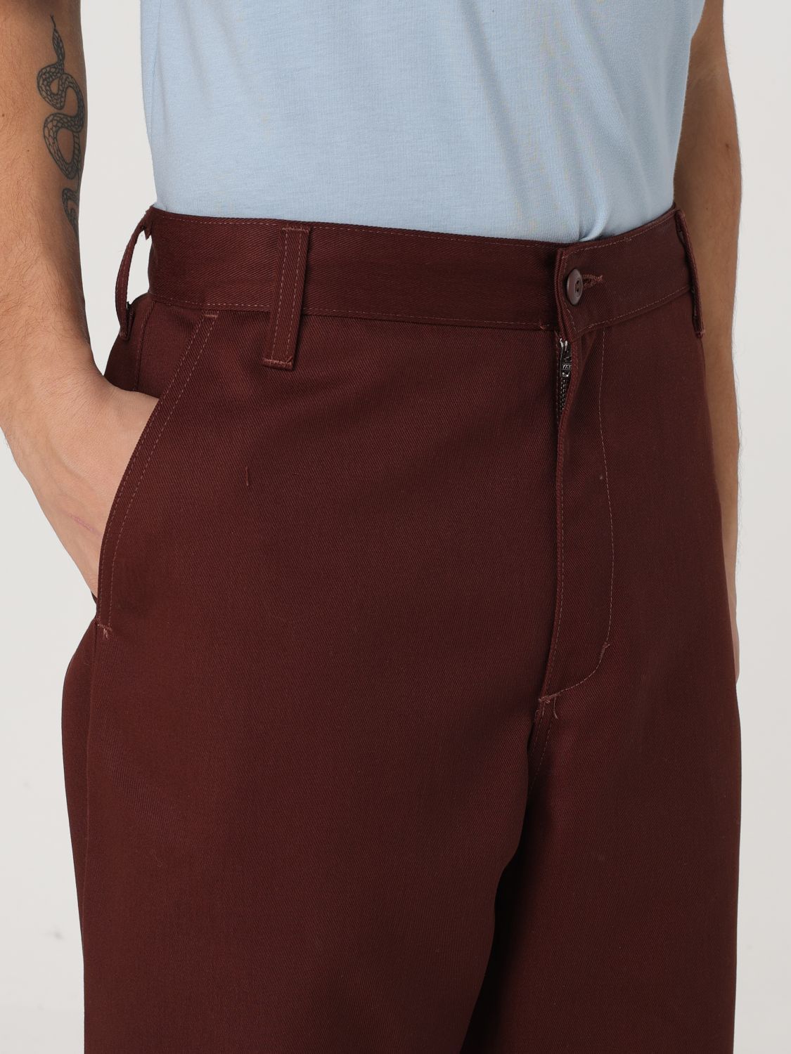 Carhartt Wip Module Tapered Leg Trousers In Brown