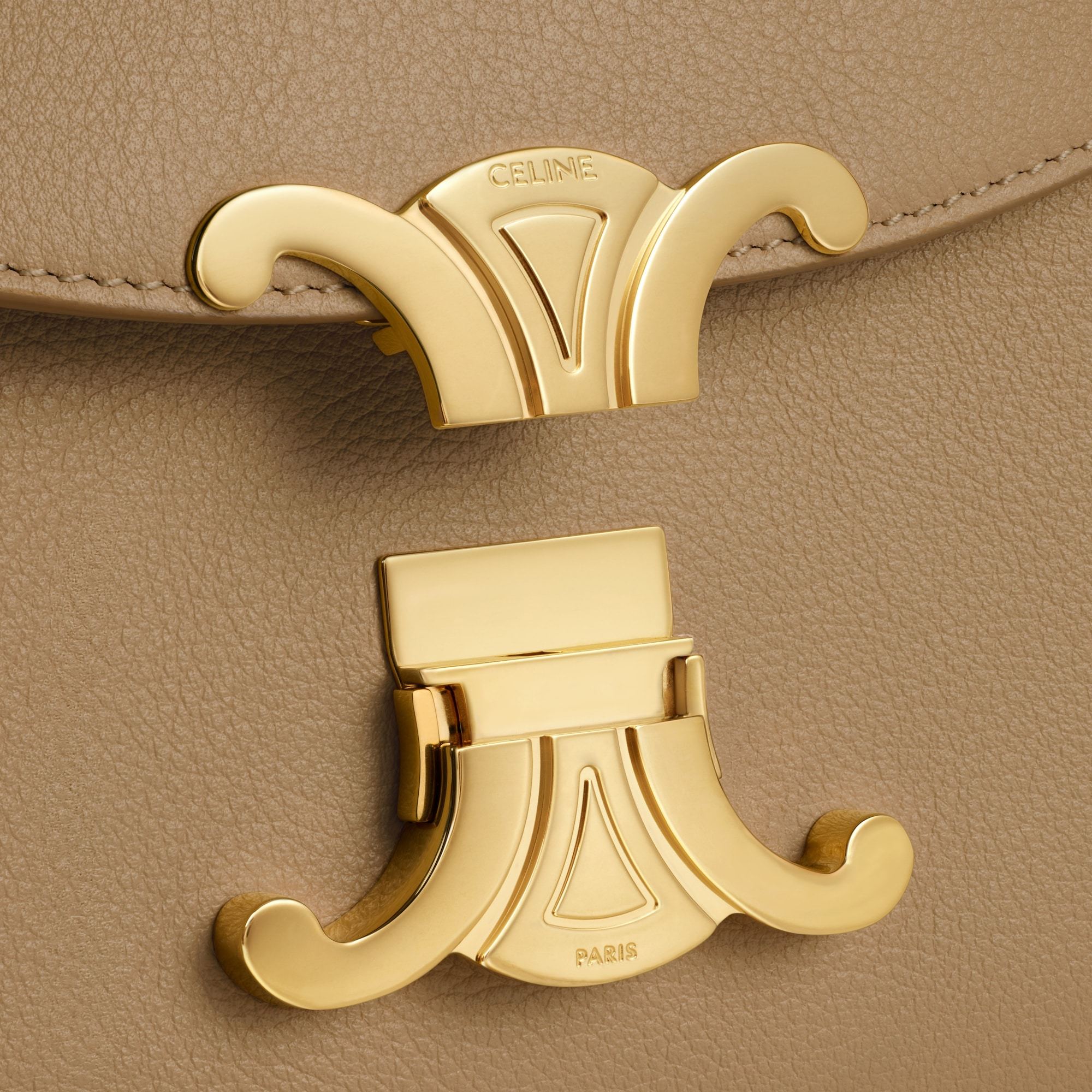 Celine Flip Shoulder Bag In Brown