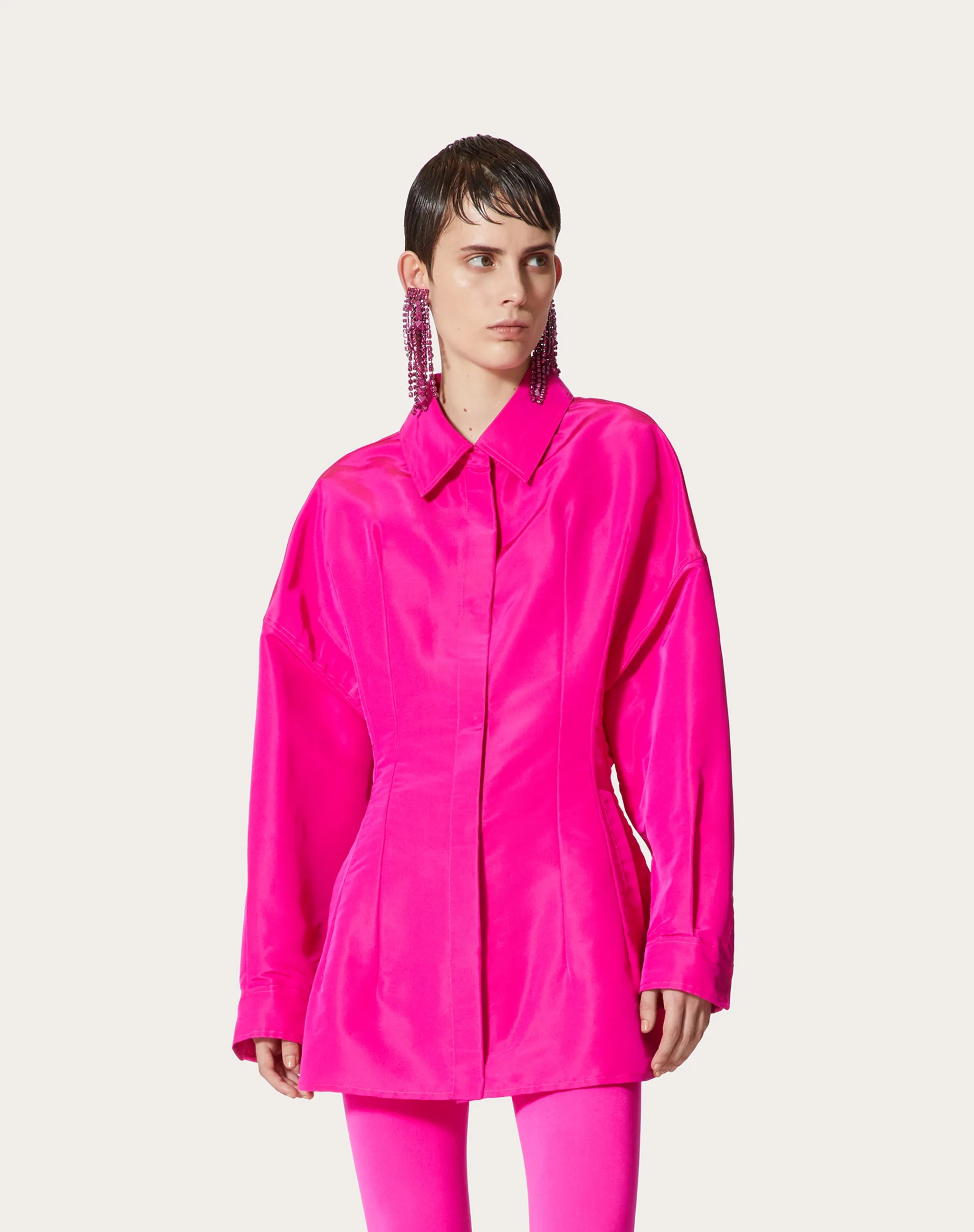 Valentino Silk Jacket In Pink