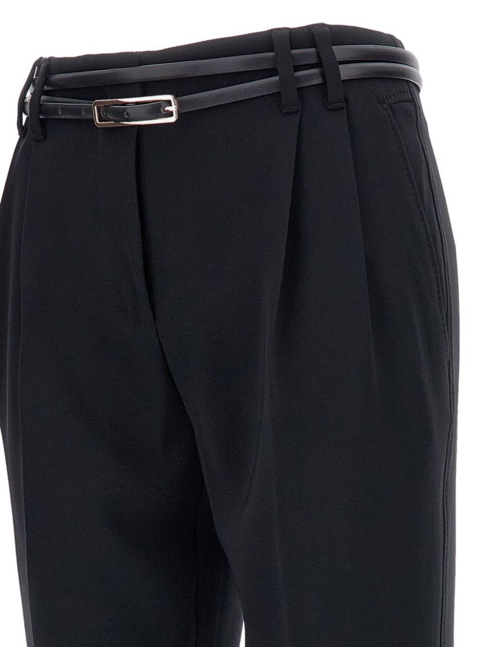 Max Mara Belt Loops Slacks In Black