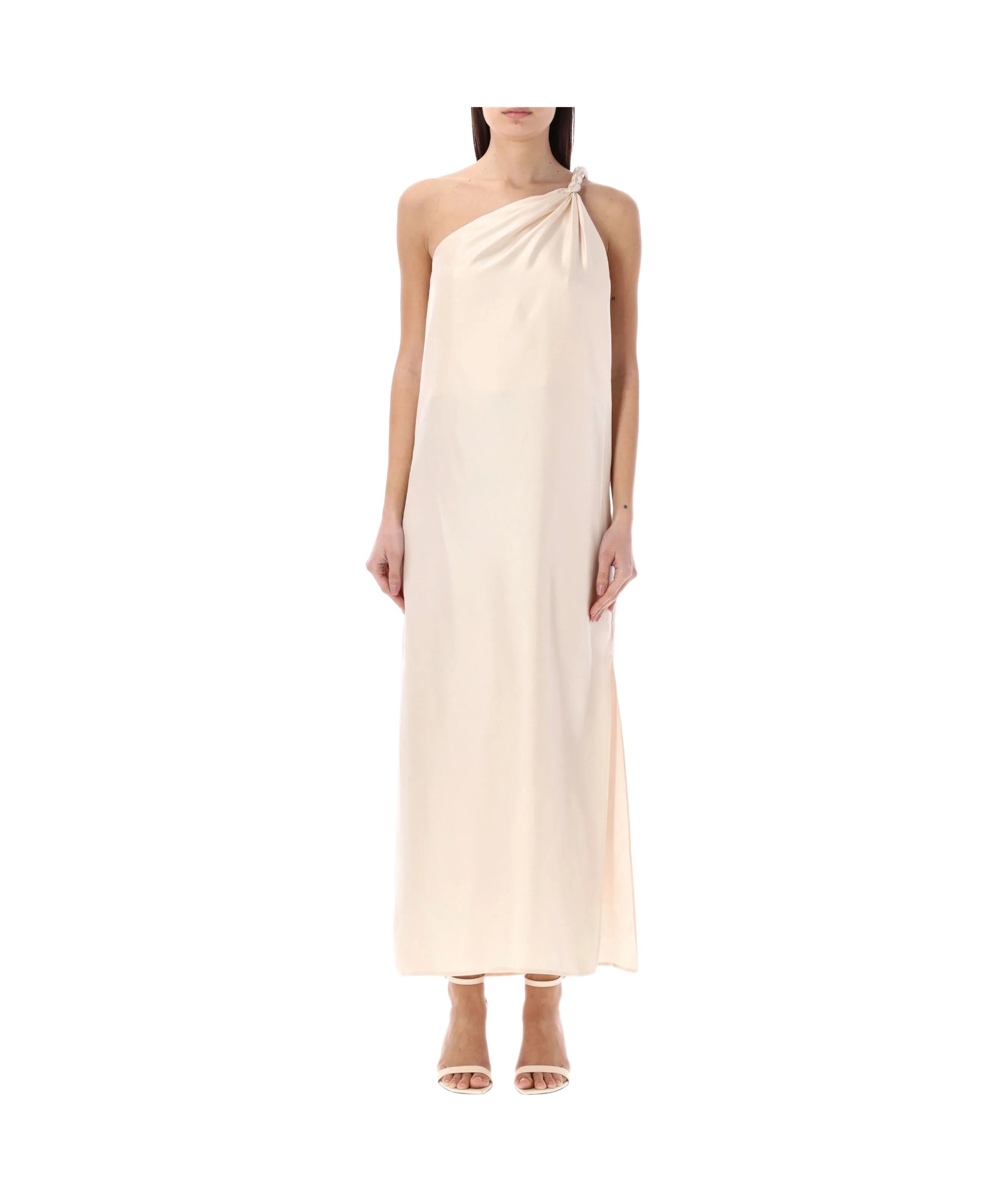 Shop Loulou Studio Adela Twisted Midi Dress In Pink