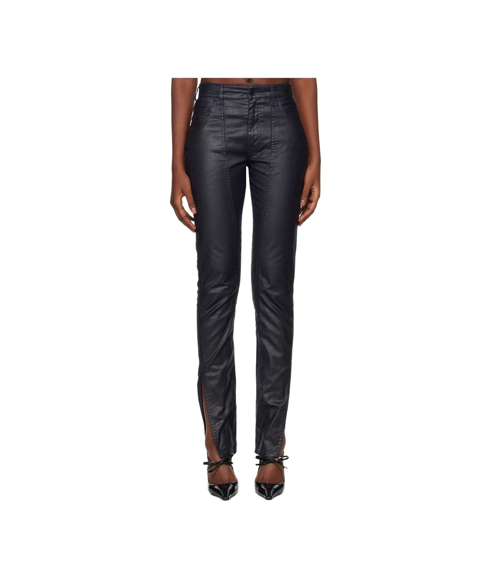 Mugler Batik Jeans In Black
