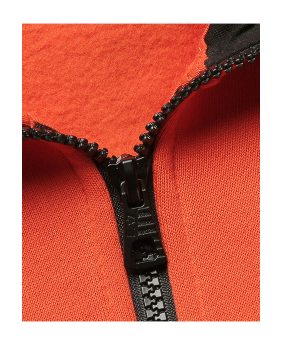 Ea7 Hooded Zipper Sweater In Red