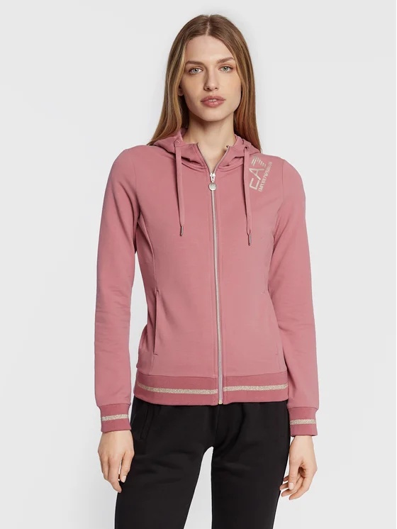 Shop Ea7 Logo And Hat Casual Jacket In Pink
