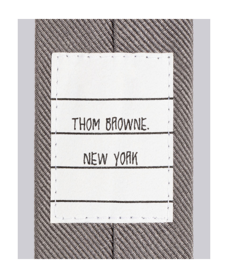 THOM BROWNE ANCHOR-EMBROIDERED SILK TIE